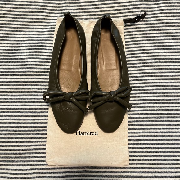 flattered polly leather ballet flats